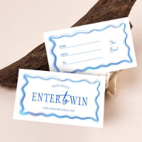 Billet de tombola de logo d'entreprise bleu blanc 