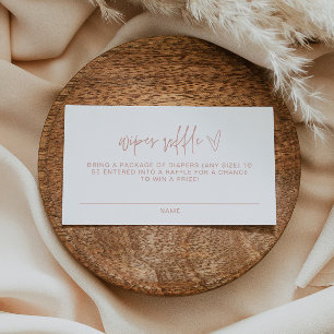 Carte De Placement Billet MARLO Bohemian Blush Baby Wipes Raffle