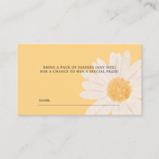 Carte De Placement Billet Petit Baby shower Daisy Raffle