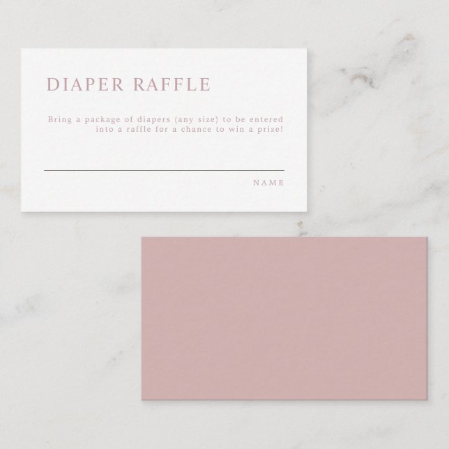 Carte De Placement Billet Rose rose roulette ROGUE moderne Dusty (Devant / Derrière)