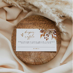 Carte De Placement Billet TALIA Boho Terracotta Floral Diaper