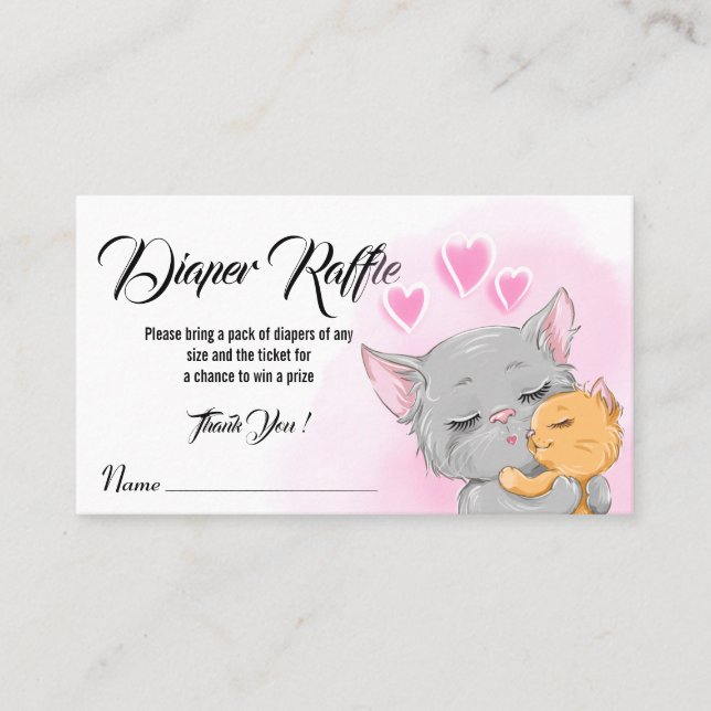 Carte De Placement Billets Baby showers roses, jeu de Raffle de couch (Devant)