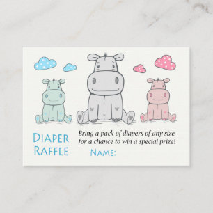 Carte De Placement Billets de rabat de couche de famille hippo