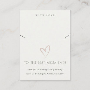 CARTE DE PLACEMENT BLANC BLUSH HEART MEILLEUR ÉCRAN CADEAU MOM