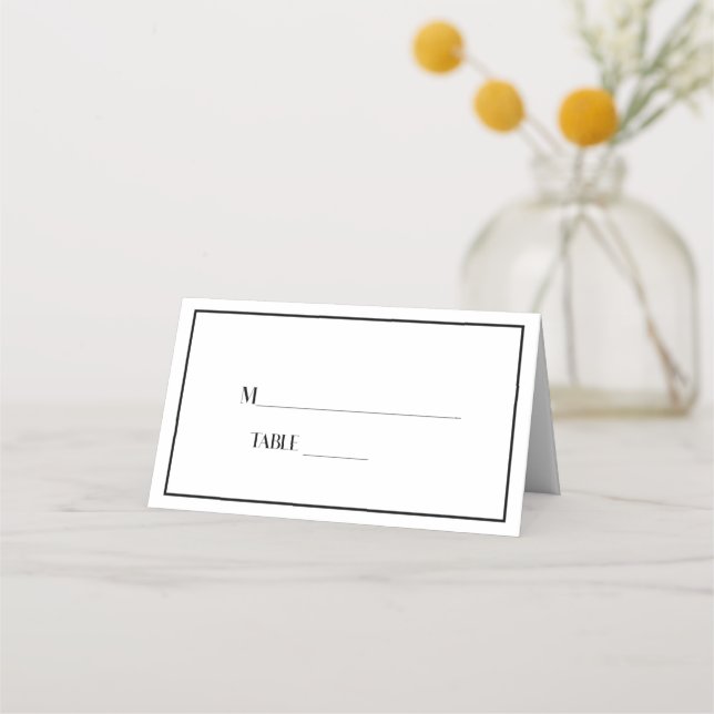 Carte De Placement Blanc clair (Devant)