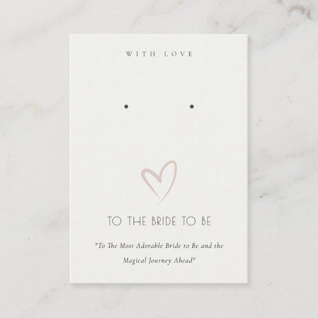 CARTE DE PLACEMENT BLANC COEUR BRIDE À ÊTRE CADEAU RETOUR AFFICHAGE (Devant)