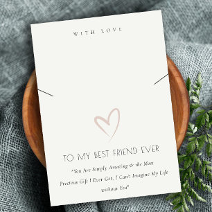 CARTE DE PLACEMENT BLANC COEUR MEILLEUR AMI CADEAU ÉCRAN CADEAU