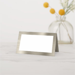 Carte De Placement Blanc et platine Faux Foil