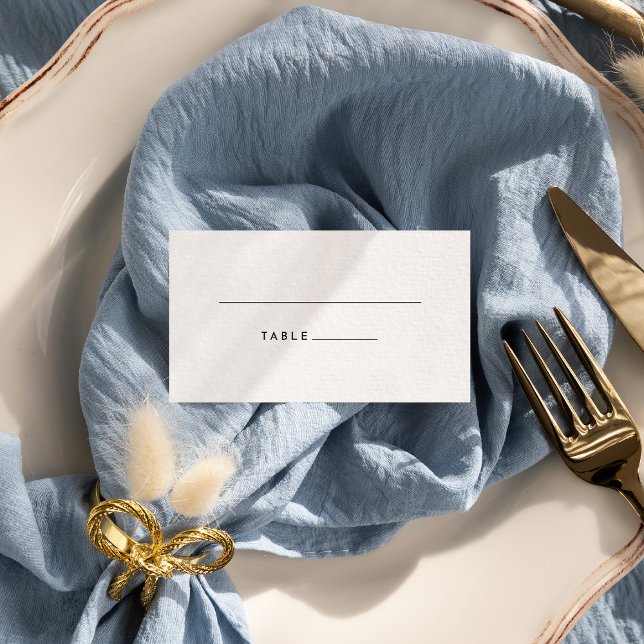 Carte De Placement Blanc moderne Gras Mariage plat (Créateur téléchargé)