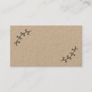 Carte De Placement Blank Rustic Laurels Mariage