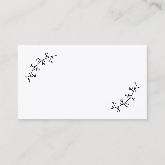 Carte De Placement Blank Rustic Laurels Mariage (Devant)