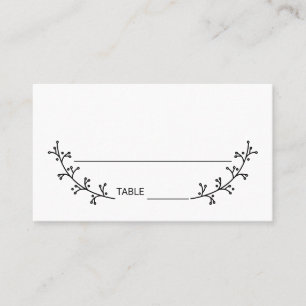 Carte De Placement Blank Rustic Laurels Mariage