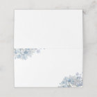 Bleu Hydrangeas Blank Mariage plié Carte Place