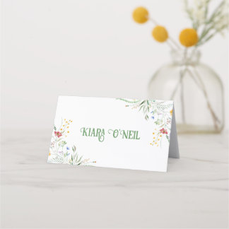 Carte De Placement Bloomin' Whimsy" Réception Fleur sauvage de mariag