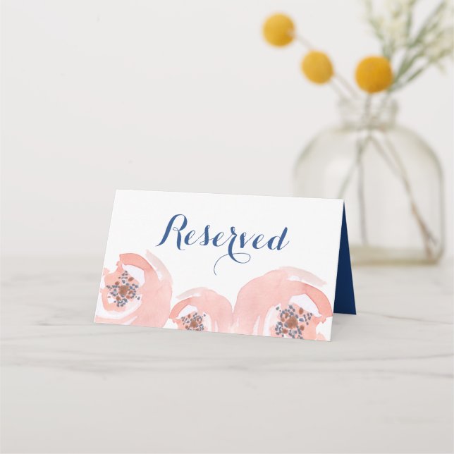 Carte De Placement Blossoms flous réservés (Devant)
