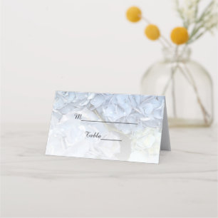 Carte De Placement Blue Hydrangea Flowers Mariage