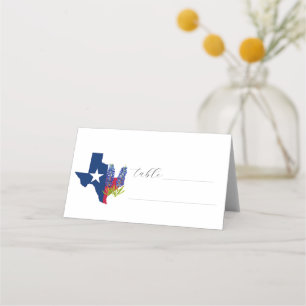 Carte De Placement Bluebonnets Aquarelle Texas Flower Floral Mariage