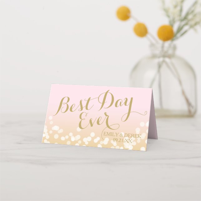 Carte De Placement Bohek rose Sparkle (Dos)