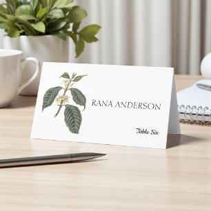 Carte De Placement Bohemian Elegance Rustic Winter Coffee Plante