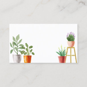 Carte De Placement Boho Aquarelle Poted Houplant Mariage