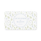 Boho bleu fleur rustique mariage Plat Place Card