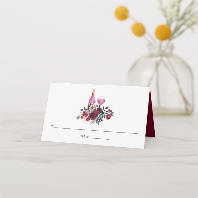 Carte De Placement Boho Bourgogne et dégustation de vins de la Marine (Devant)
