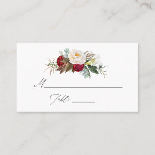 Carte De Placement Boho Burgundy - Marsala Floral Mariage