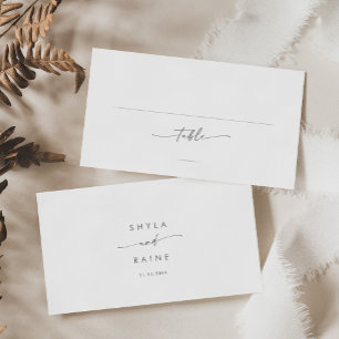 Carte De Placement Boho Chic Mariage gris argent plat