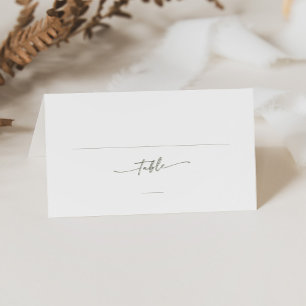 Carte De Placement Boho Chic Vert et blanc Mariage plié