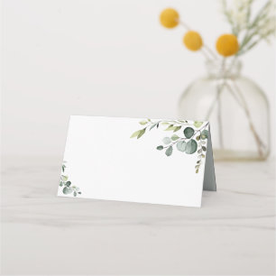 Carte De Placement Boho Eucalyptus Greenery Mariage Carte Place Pliée
