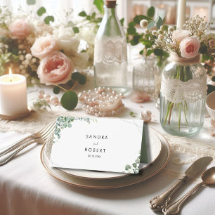 Carte De Placement Boho mariage de verdure eucalyptus