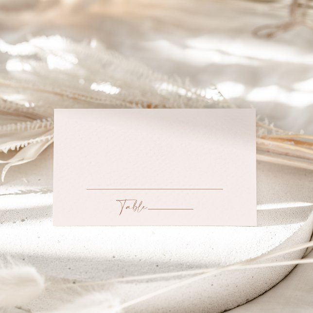 Carte De Placement Boho minimal, Moderne, Terracotta, Fête des mariée (Créateur téléchargé)