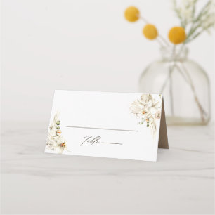 Carte De Placement Boho Pampas Orchidée en herbe Mariage floral