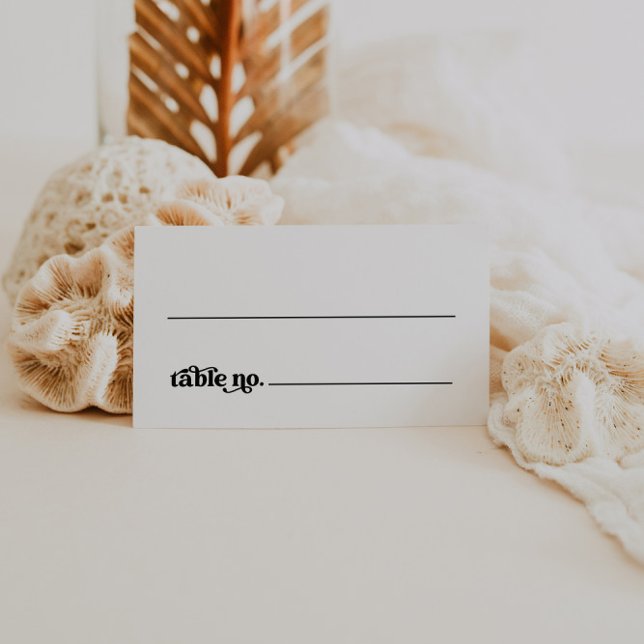 Carte De Placement Boho Retro Mariage Place Card (Créateur téléchargé)