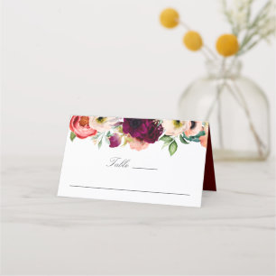 Carte De Placement Boho rustique Mariage floral