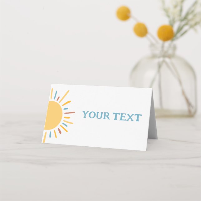 Carte De Placement Boho Sun Baby shower alimentaire personnalisé Tent (Devant)