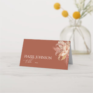 Carte De Placement Boho Terracotta moderne Mariage rustique