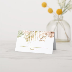 Carte De Placement boho Tropical Floral et Palm Mariage