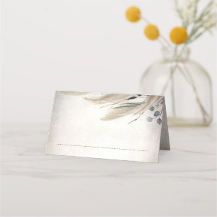 Carte De Placement Boho Vintage Pampas Mariage d'herbe