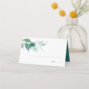 Carte De Placement Boho Watercolor Mariage vert