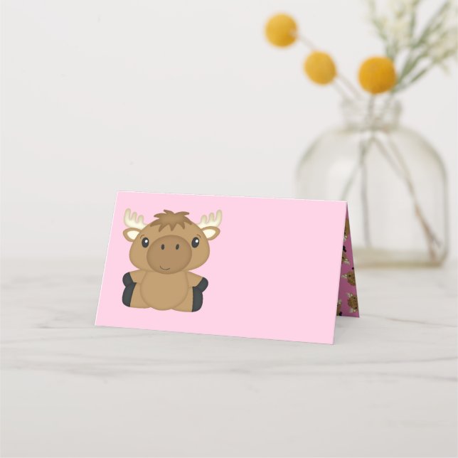 Carte De Placement Bois du Baby shower de l'orignal (Devant)