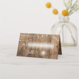 Carte De Placement Bois rustique et Mariage campagnard lumineux