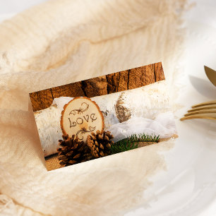 Carte De Placement Bois rustique et Mariage en bois de grange