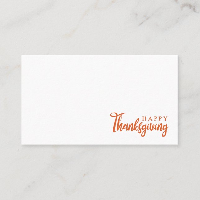 Carte De Placement Bon thanksgiving d'automne Salutation (Devant)