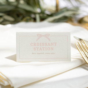 Carte De Placement Bonjour Bébé Pink Paris Eiffel Baby shower