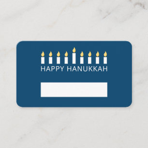 Carte De Placement Bonne Hanoukka Salutation aux chandelles simple