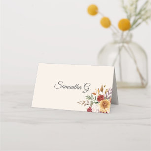 Carte De Placement Botanique d'aquarelle d'automne