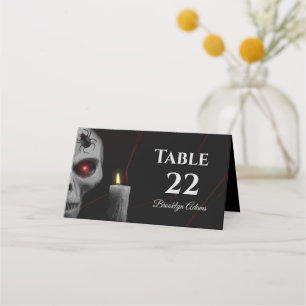 Carte De Placement Bougie d'araignée gothique - Halloween Moody foncé