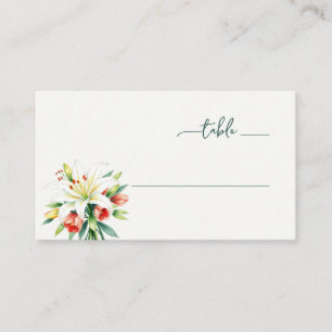 Carte De Placement Bouquet minimaliste floral serein