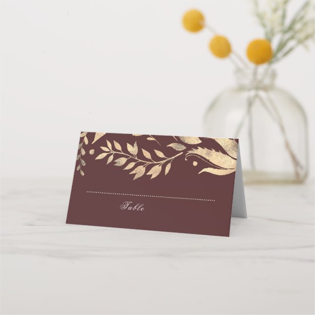 Carte De Placement Bourgogne et Mariage de automne d'or (Devant)